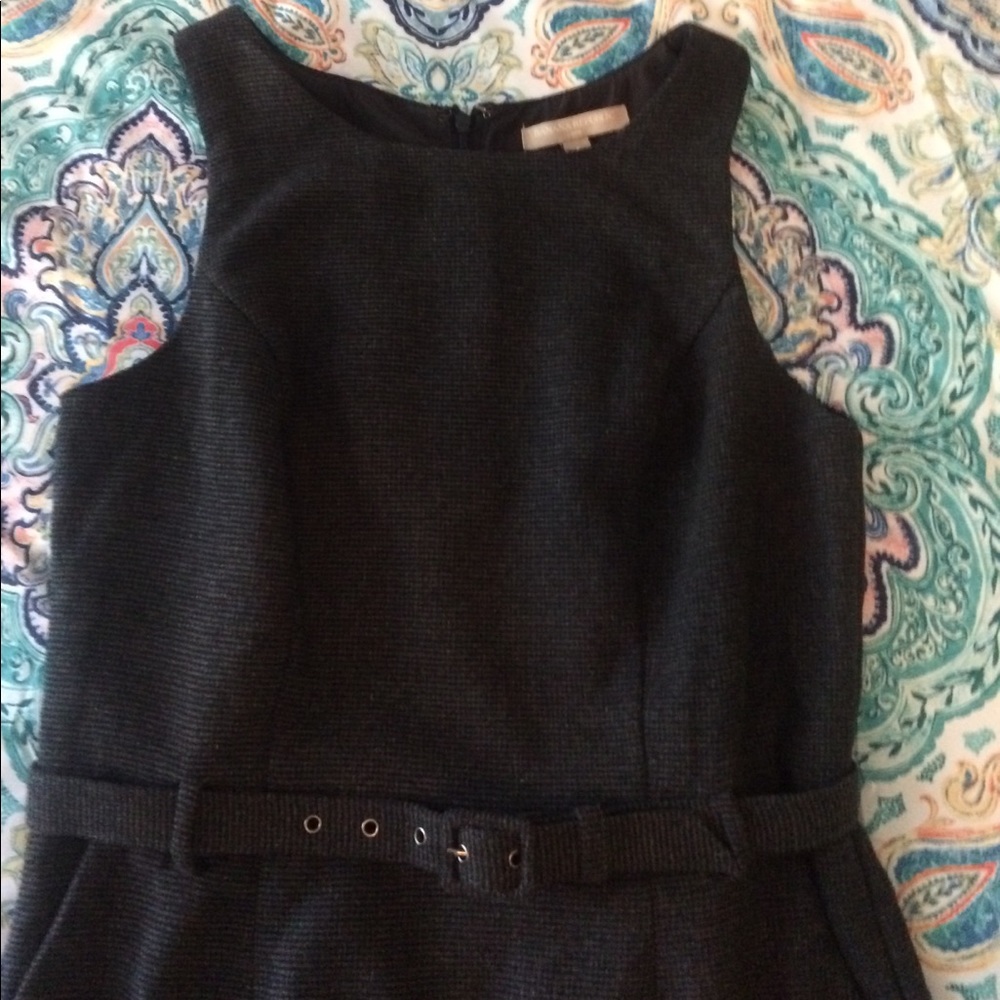 BR Wool Blend Sheath with Pockets and belt